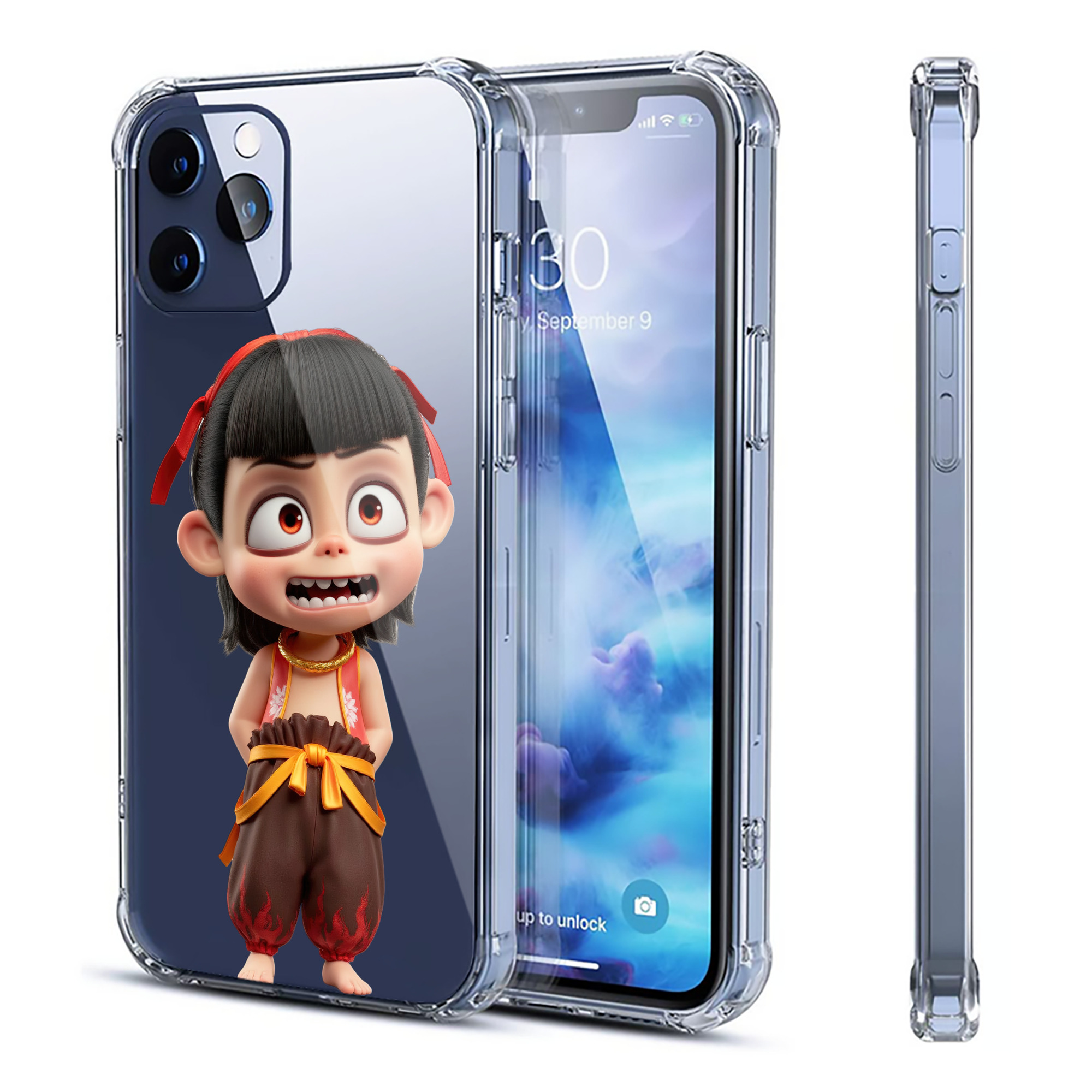 （画像用） Ne Zha 2 ナタ 魔童の大暴れ 【iPhone 12シリーズ対応】透明スマホケース（クリアソフトケース）